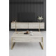 TV Stand, Luxe, Travertine Gold, 100% MELAMINE COATED PARTICLE BOARD