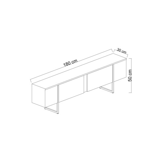 TV Stand, Luxe, Travertine Gold, 100% MELAMINE COATED PARTICLE BOARD