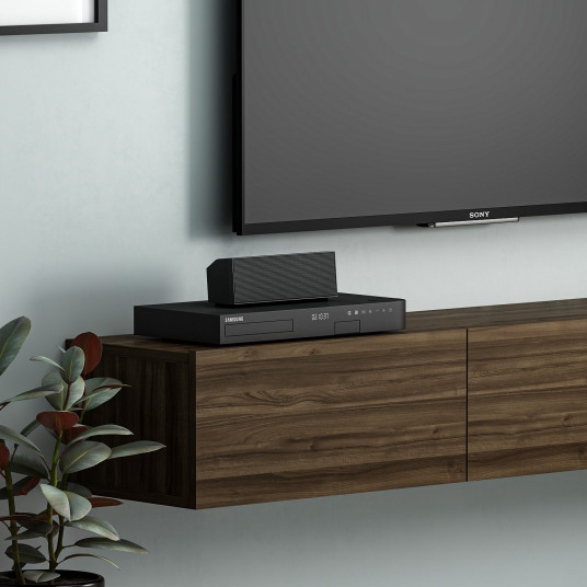 TV Stand, Terra, Walnut, 100% MELAMINE COATED PARTICLE BOARD