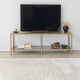 TV Stand, Basic, Dark Grey Gold, 100% TEMPERED GLASS