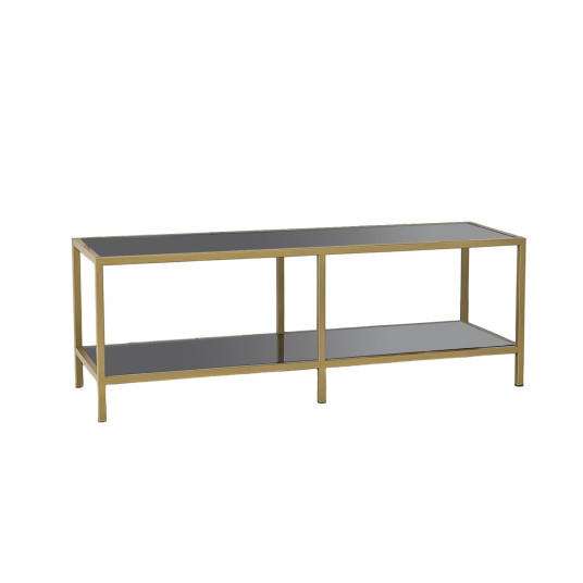 TV Stand, Basic, Dark Grey Gold, 100% TEMPERED GLASS