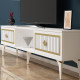 TV Stand, Nil, White Gold, 100% MELAMINE COATED PARTICLE BOARD