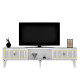 TV Stand, Nil, White Gold, 100% MELAMINE COATED PARTICLE BOARD