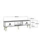 TV Stand, Nil, White Gold, 100% MELAMINE COATED PARTICLE BOARD
