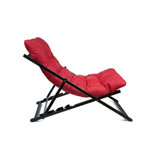 Sunlounger, Sunbed, Red, 100% METAL