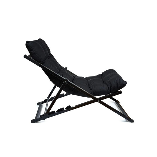 Sunlounger, Sunbed, Black, 100% METAL