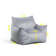 Pouffe, Cinema, Purple, 100% HIGH DENSITY RECYCLED STYROFOAM