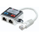 Intellinet 504195 kaapeli pistorasia/pistoke muunnin 2 x RJ45 RJ45 Hopea, Valkoinen