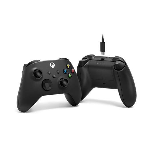 Langaton Microsoft Xbox -ohjain + USB-C-kaapeli musta peliohjain Analoginen / digitaalinen PC, Xbox One, Xbox One S, Xbox One X, Xbox Series S, Xbox Series X