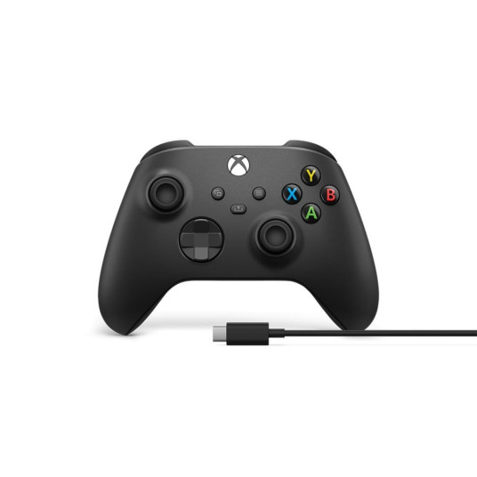 Langaton Microsoft Xbox -ohjain + USB-C-kaapeli musta peliohjain Analoginen / digitaalinen PC, Xbox One, Xbox One S, Xbox One X, Xbox Series S, Xbox Series X