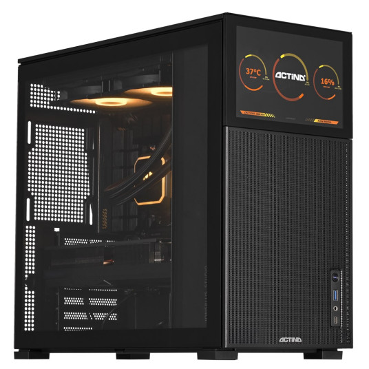 Actina 5901443390459 PC AMD Ryzen™ 7 7800X3D 32 GB DDR5-SDRAM 2 TB SSD NVIDIA GeForce RTX 4090 Midi Tower Musta