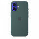 Silicone case with MagSafe for iPhone 16 - lake green