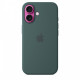 Silicone case with MagSafe for iPhone 16 - lake green