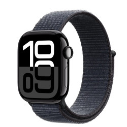 Watch Series 10 GPS + Cellular 42 mm Jet Black Aluminium Case with Ink Sport Loop