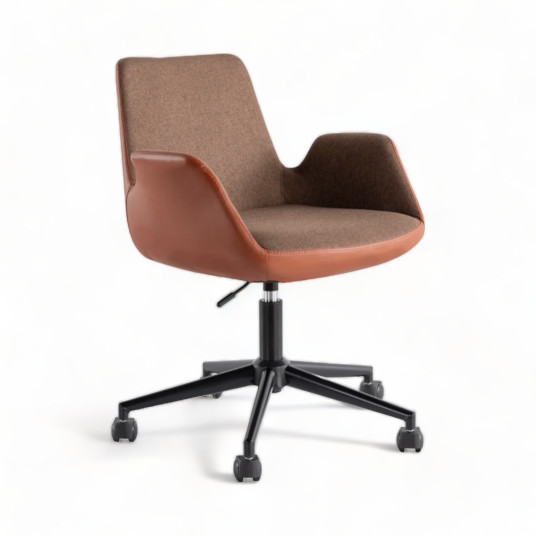 Office Chair, Dora, Brown Tan, Upholstery: 100% POLYESTER