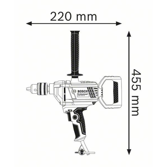 Bosch 0 601 1B0 000 porakone 630 RPM 3 kg Musta, sininen