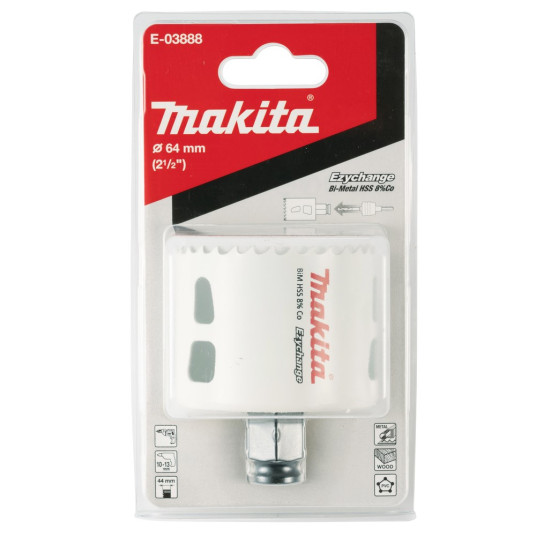 MAKITA REIKÄSAHA BIM HSS-Co 8% 64mm EZYCHANGE METALLI, TERÄS, ALU, PUU, PVC