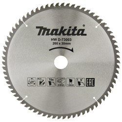 MAKITA CIRCULAR SAW BLADE 260x30x 70Z ECONOM FOR ALUMINIUM