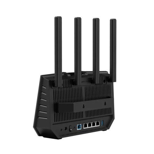 Asus Tri-band WiFi 7 -reititin | RT-BE92U BE9700 | 802.11be | 5764 Mbit/s | 2500 Mbit/s | Ethernet LAN (RJ-45) portit 5 | Verkkotuki Kyllä | MU-MiMO Kyllä | 4G/5G | Antennityyppi Ulkoinen antenni | 1