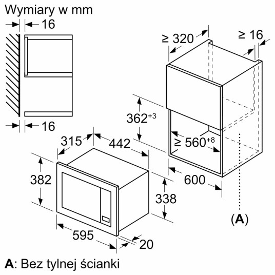 Bosch BEL620MB3 sisäänrakennettu mikroaaltouuni