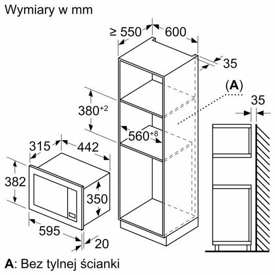 Bosch BEL620MB3 sisäänrakennettu mikroaaltouuni