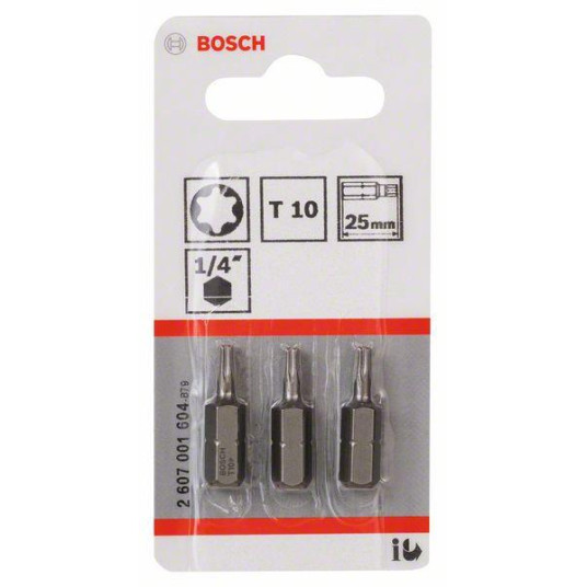 Ruuvimeisselit Bosch Extra Hard T10, 25 mm, 3 kpl