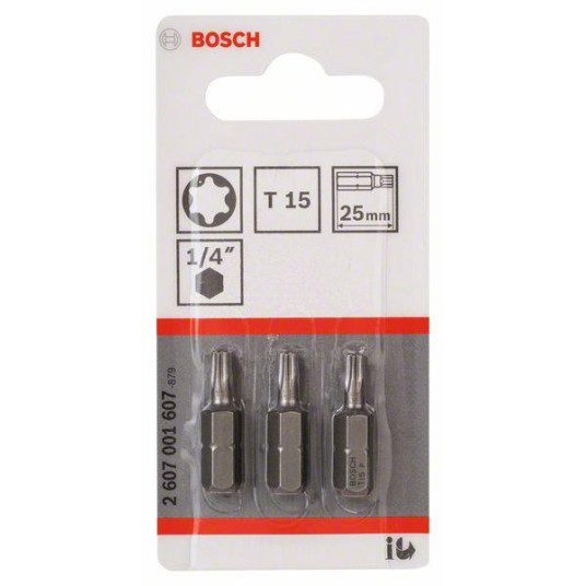 Ruuvimeisselit Bosch Extra Hard T15, 25 mm, 3 kpl