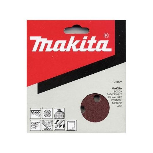 Hiomalaikat Makita P-43577, nro 120, Ø125 mm, 10 kpl.