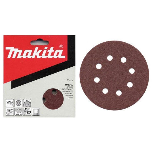 Hiomalaikat Makita P-43577, nro 120, Ø125 mm, 10 kpl.