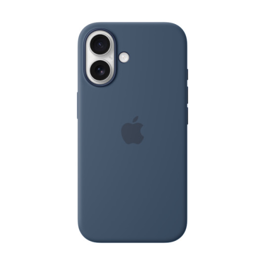 MYY23ZM/A iPhone 16 Silicone Case with MagSafe, Denim