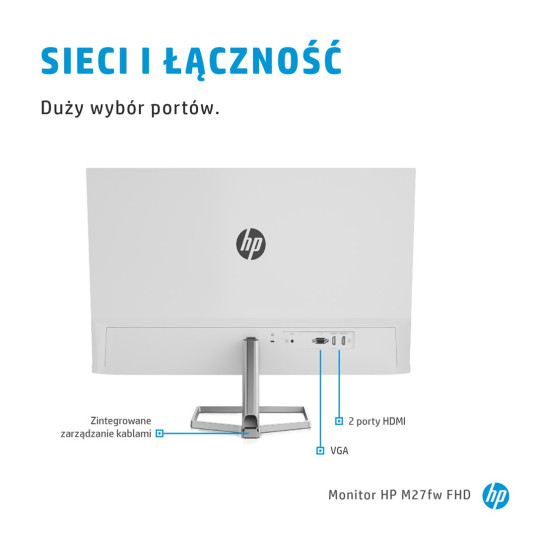 HP M27fw (2H1A4E9) 68,6 cm (27") 1920 x 1080 pikseliä Full HD LED