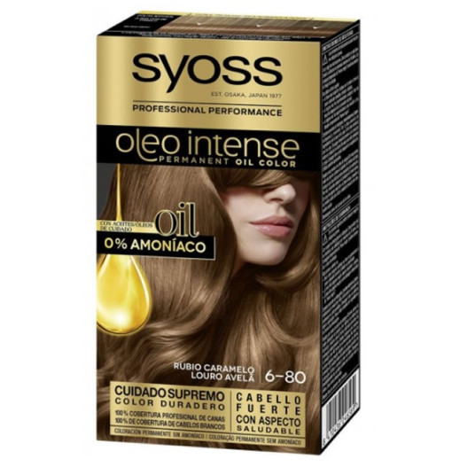 Syoss Oleo Intense Pysyvä hiusväri 6-80 Caramel Blonde