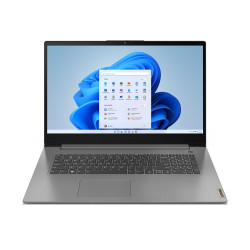 Lenovo IdeaPad 3 17IAU7 Intel® Core™ i5 i5-1235U Kannettava tietokone 43,9 cm (17,3") Full HD 16 GB DDR4-SDRAM 512 GB SSD Wi-Fi 6 (802.11ax) NoOS Harmaa