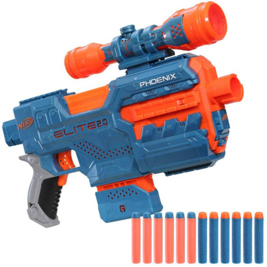 Set Automatic gun + sight + Nerf Elite 2.0 Phoenix ZA5184 cartridges