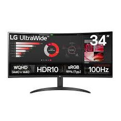 LG 34WR50QK-B.AEU Curved UltraWide Monitor 34"/21:9, 3440x1440, HDMI, DisplayPort USB