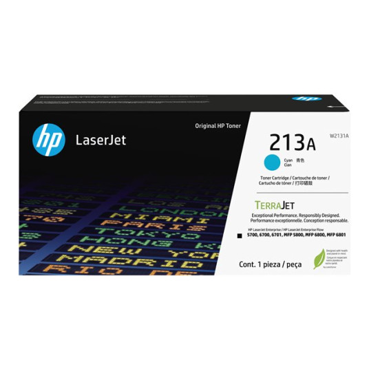 "HP Toner 213A W2131A Cyan bis zu 3.000 Seiten"