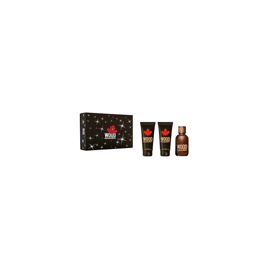 Dsquared2 Wood pour Homme Dárková sada EDT 100 ml, suihkugeeli 100 ml a After Shave Balsam ( balzám po holení ) 100 ml, 100 ml