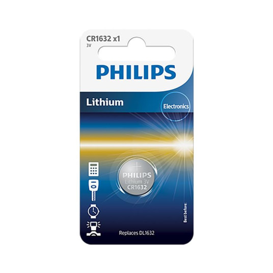 Akku Philips CR1632 Lithium 3 V (16,0 x 3,2)