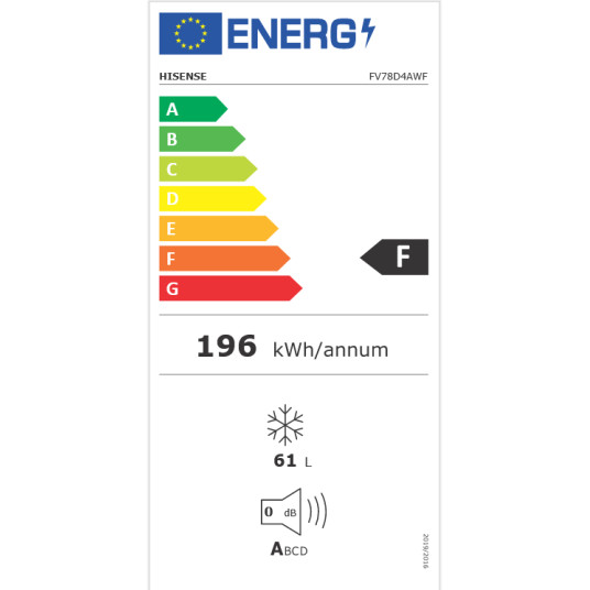 Pakastin Hisense FV78D4AWF