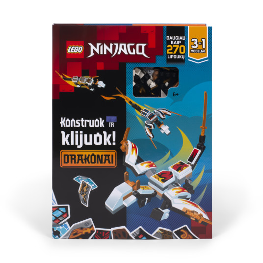 LEGO NINJAGO Activity Book "Rakenna ja liimaa: NINJAGO Dragons", FI