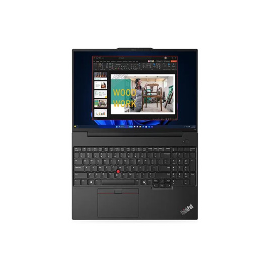 Lenovo ThinkPad E16 | Musta | 16 " | IPS | WUXGA | 1920 x 1200 pikseliä | Häikäisemättömyys | Intel Core Ultra 7 | 155H | 16 GB | SO-DIMM DDR5 | Kiintolevyn kapasiteetti 512 GB | Intel Arc Graphics | Windows 11 Pro | 802.11ax | Bluetooth versio 5.3 | Näpp