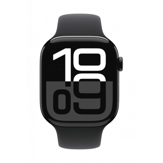 Watch Series 10 GPS + Cellular 46 mm Jet Black Aluminium Case with Black Sport Band - S/M