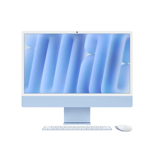 Pöytätietokone Apple iMac 24” 4.5K Retina, Apple M4 10C CPU, 10C GPU/16GB/256GB SSD/Blue/INT MWV13ZE/A