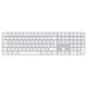 Näppäimistö Magic Keyboard with Touch ID and Numeric Keypad for Mac models with Apple silicon International English White Keys MXK73Z/A