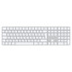 Näppäimistö Magic Keyboard with Touch ID and Numeric Keypad for Mac models with Apple silicon Ukrainian White Keys MXK73UA/A