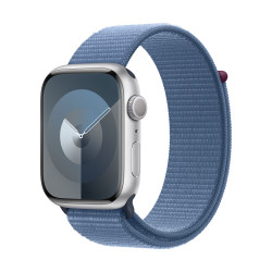 Apple Watch Series 9 GPS 45mm Silver Aluminium Case with Winter Blue Sport Loop