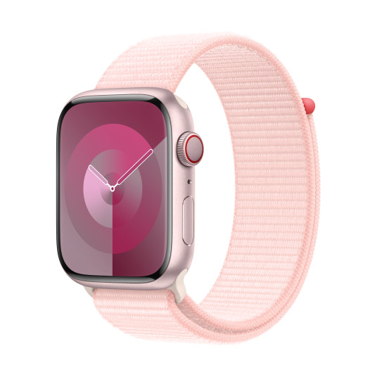 Apple Watch Series 9 GPS + Cellular 45mm Pink Aluminium Case with Light Pink Sport Loop