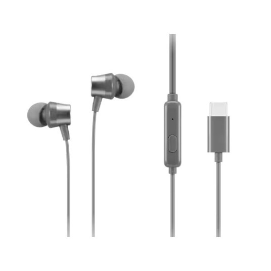 Kuulokkeet mikrofonilla Lenovo 300 GXD1J77353 USB-C szare