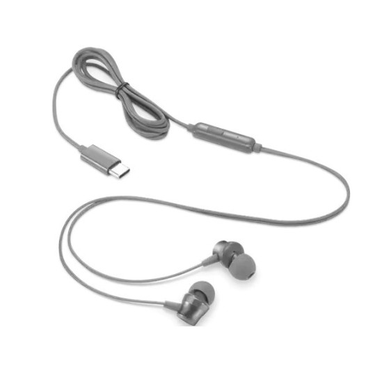 Kuulokkeet mikrofonilla Lenovo 300 GXD1J77353 USB-C szare