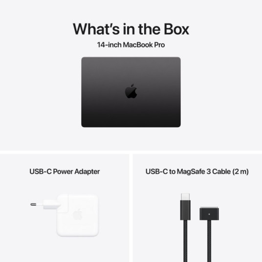 Kannettava Apple MacBook Pro 14" Apple M4 10C CPU, 10C GPU/16GB/512GB SSD/Space Black/INT MW2U3ZE/A